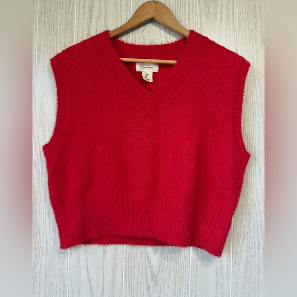 Jessica Simpson Red Sweater Vest Size M NWOT - Picture 1 of 3